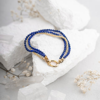 Lapis Lazuli Beaded Gemstone Bracelet