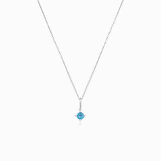 Serenity Star Blue Topaz Pendant Necklace