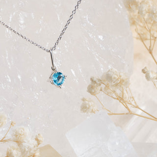 Serenity Star Blue Topaz Pendant Necklace