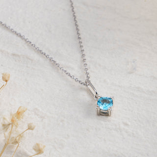 Serenity Star Blue Topaz Pendant Necklace