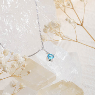 Serenity Star Blue Topaz Pendant Necklace