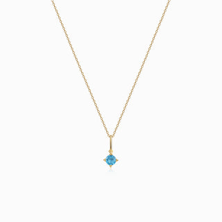 Serenity Star Blue Topaz Pendant Necklace