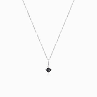 Black Spinel Charms Necklace