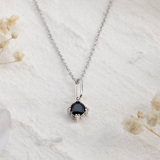 Black Spinel Charms Necklace