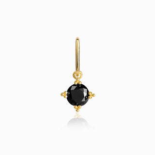 Black Spinel Charms Necklace