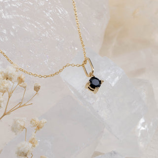 Black Spinel Charms Necklace