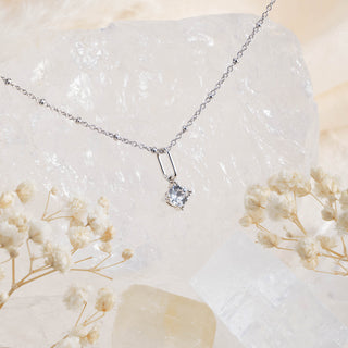 White Topaz Charms Necklace