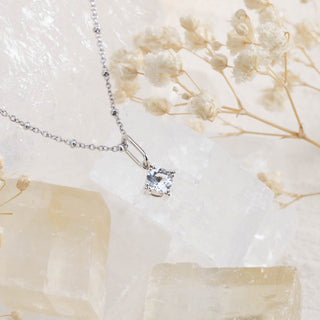 White Topaz Charms Necklace