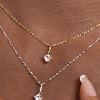 White Topaz Charms Necklace