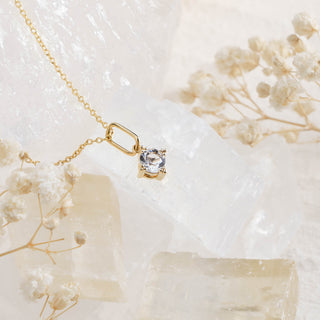 White Topaz Charms Necklace