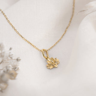 Lotus Flower Pendant Necklace