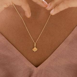 Lotus Flower Pendant Necklace