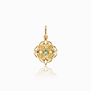 Dara Knot Peridot Charm