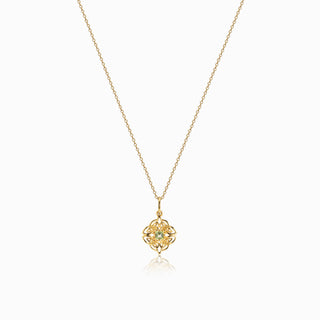 Dara Knot Peridot Pendant Necklace