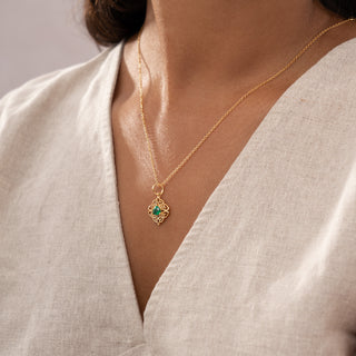 Dara Knot Chrysoprase Pendant Necklace