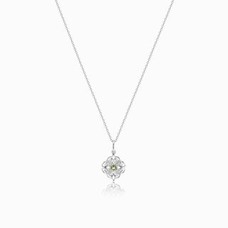 Dara Knot Peridot Pendant Necklace