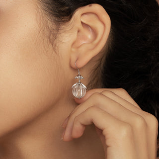 Mistletoe Water Droplets Crystal Earrings