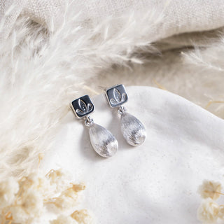 Orchid Brushed Drop Earrings