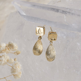 Dangling Orchid Cube Studs