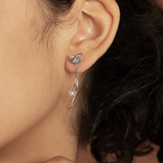 Tiny Mistletoe Drop Earring