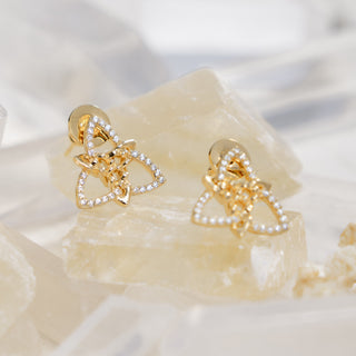 Trinity Knot Pavé Stud Earrings