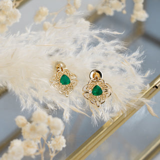 Dara Knot Chrysoprase Stud Earrings