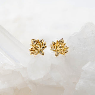 Lotus Flower Stud Earrings