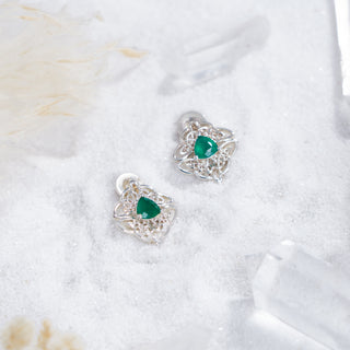 Dara Knot Chrysoprase Stud Earrings