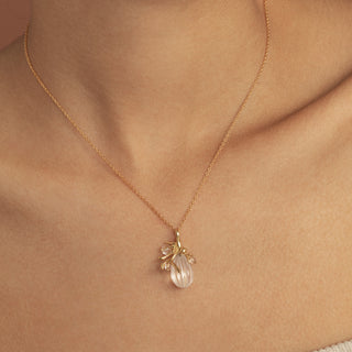 Mistletoe Crystal Pendant Necklace