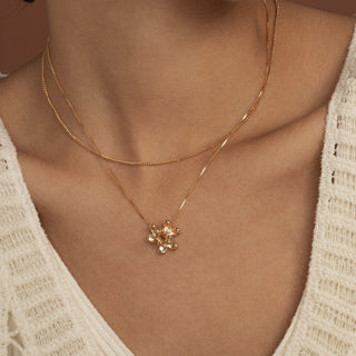 Triple Osmanthus Petal Necklace