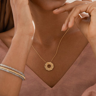 Golden Mandala Inspiration Necklace