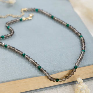 Smoky Quartz Beaded Choker