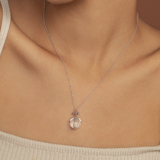 Mistletoe Water Droplets Crystal Necklace