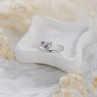 Single Mistletoe Open Ring