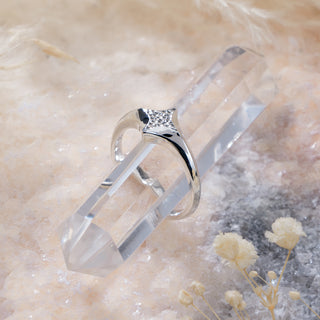 Serenity Star Hammered Ring