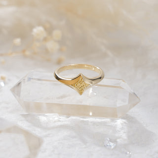 Serenity Star Hammered Ring