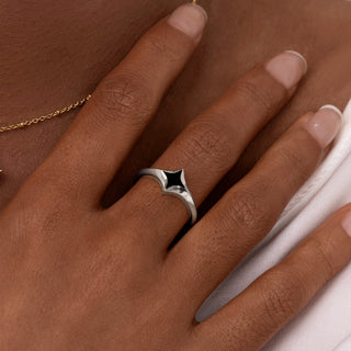 Serenity Star Black Onyx Ring