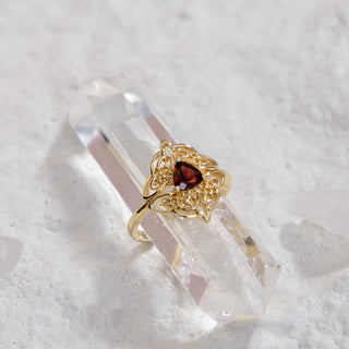 Dara Knot Garnet Ring