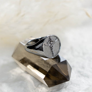 Caduceus Signet Ring