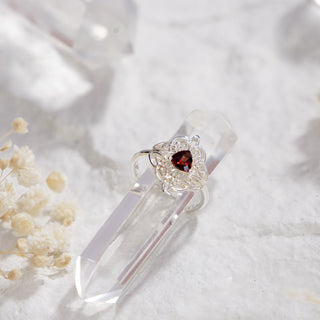 Dara Knot Garnet Ring