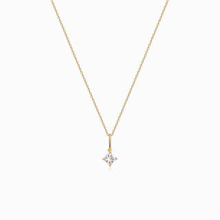 Serenity Star White Topaz Pendant Necklace