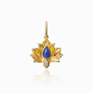 Lotus Lapis Lazuli Charm