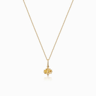 Lotus Flower Pendant Necklace