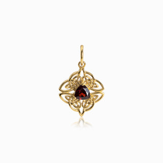 Dara Knot Garnet Charm