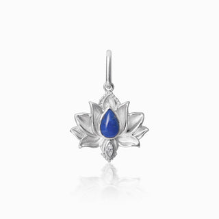 Lotus Lapis Lazuli Charm