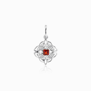 Dara Knot Garnet Charm