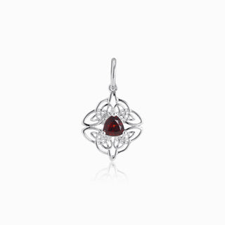 Dara Knot Garnet Charm