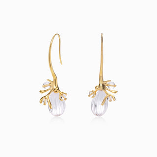 Mistletoe Crystal Drop Earrings