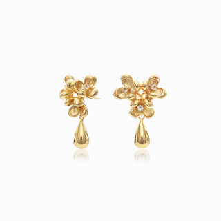 Dangling Water Droplets Osmanthus Petal Studs