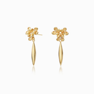 Hanging Water Droplets Osmanthus Petal Studs